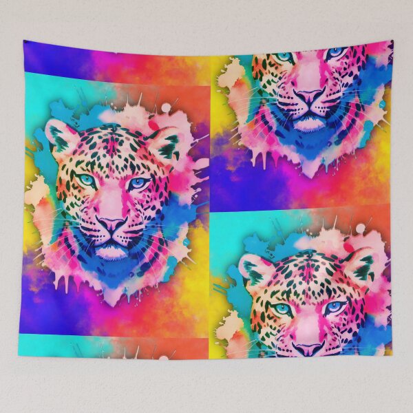 Item preview, Colorful Leopard Art | Vibrant Splatter Animal Portrait designed and sold by bewitchedcuties.