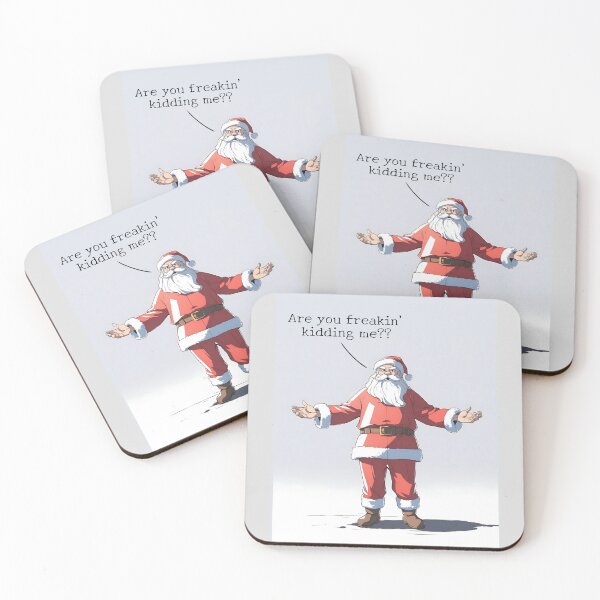 Item preview, Disappointed Sweary Santa Drawing Funny Christmas Card designed and sold by GlueGunEnergy.