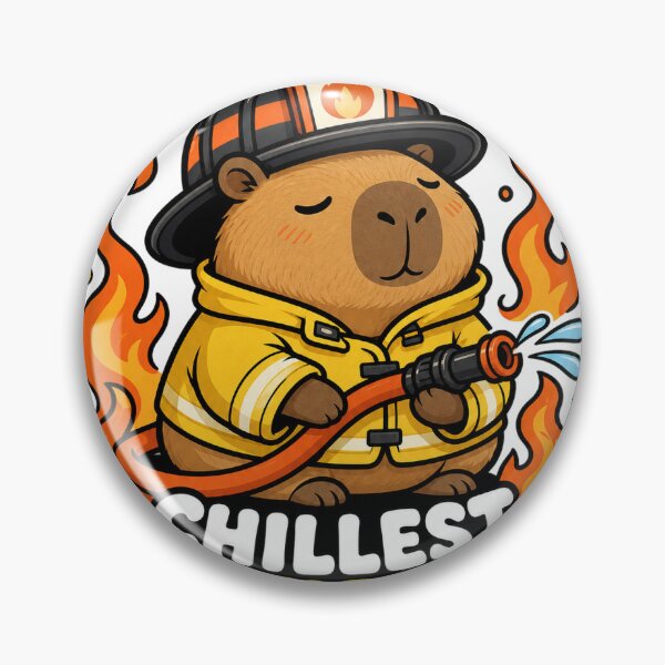 Item preview, Capybara Firefighter Chillest Rescue Worker designed and sold by VisualArtsOasis.