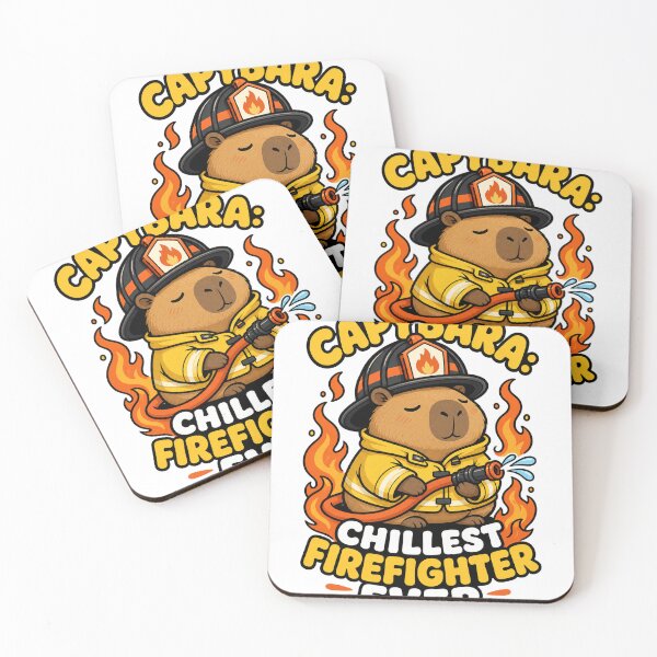 Item preview, Capybara Firefighter Chillest Rescue Worker designed and sold by VisualArtsOasis.