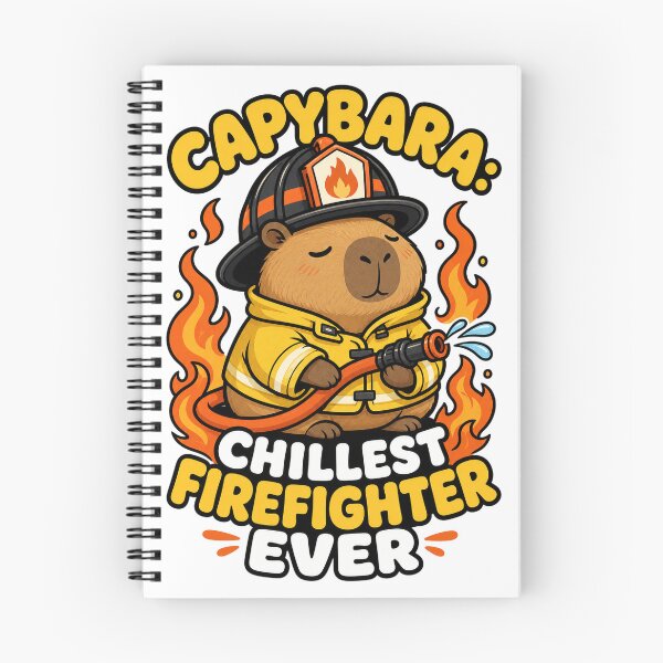 Item preview, Capybara Firefighter Chillest Rescue Worker designed and sold by VisualArtsOasis.