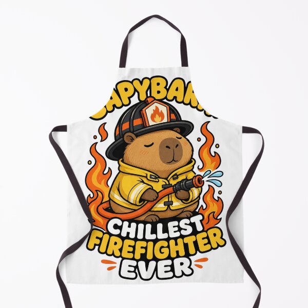 Item preview, Capybara Firefighter Chillest Rescue Worker designed and sold by VisualArtsOasis.