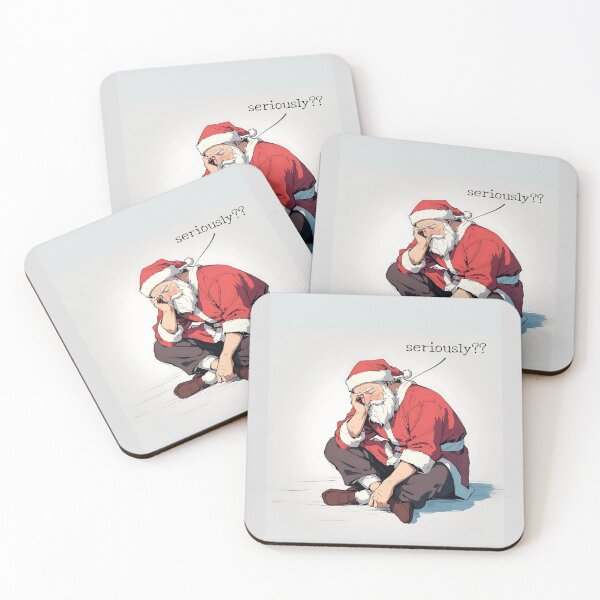 Item preview, Disappointed Santa Drawing Funny Christmas Card Naughty List designed and sold by GlueGunEnergy.