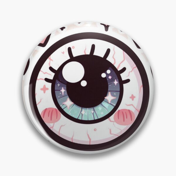 Item preview, Kawaii Halloween Eyeball Sticker designed and sold by PastelPawsArt.