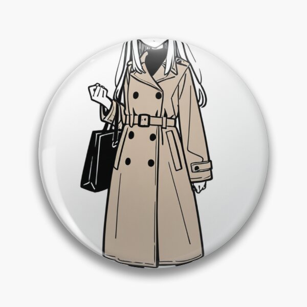 Item preview, Fashion - profile woman beige trench designed and sold by AnimeShin.