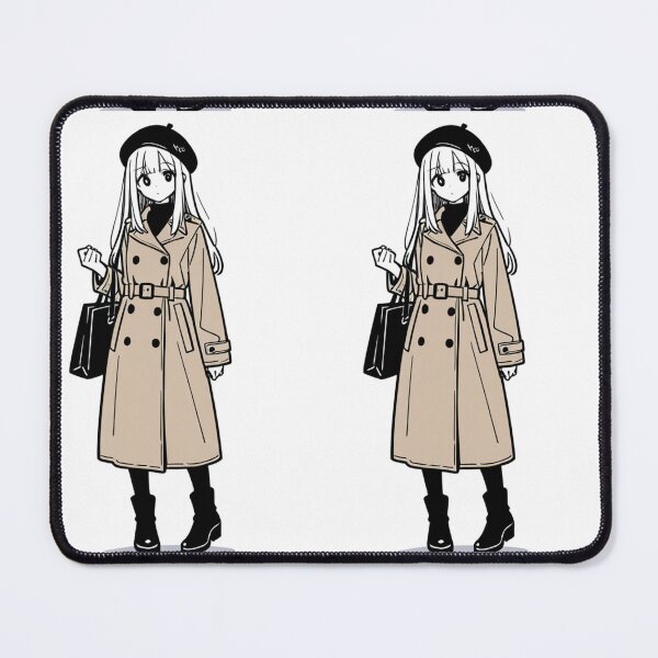 Item preview, Fashion - profile woman beige trench designed and sold by AnimeShin.