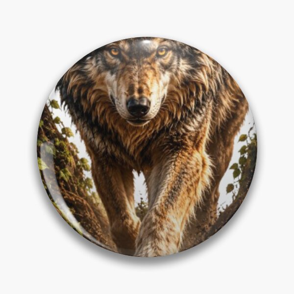 Artikelvorschau, Earth Spirit Wolf | Ancient Forest Wolf | Nature Guardian Wolf | Fantasy Elemental Wolf | Mystic Woodland Wolf entworfen und verkauft von Line-mood.