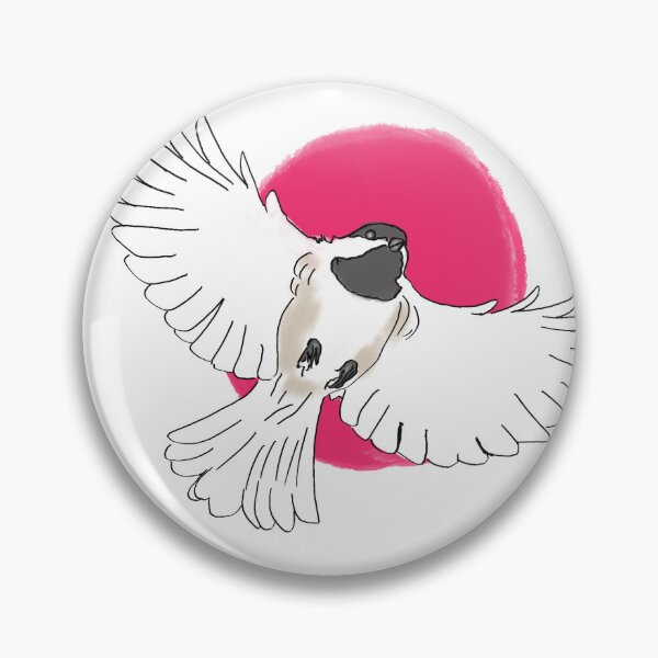 Item preview, Black-capped chickadee in flight, comic strip style designed and sold by mousse-tache.