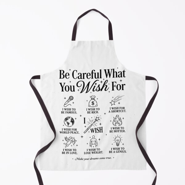 Item preview, Be Careful What You Wish For Funny Grid Doodle T-Shirt | Dark Humor Retro Meme Aesthetic | Sarcastic Quote Gift for Men Women designed and sold by Maravillio.