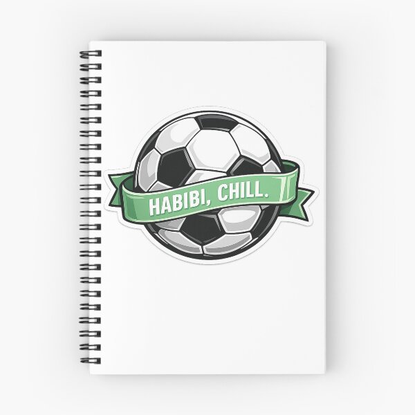 Item preview, Habibi, Chill – Retro Football Motivation Sticker designed and sold by RDcollections.