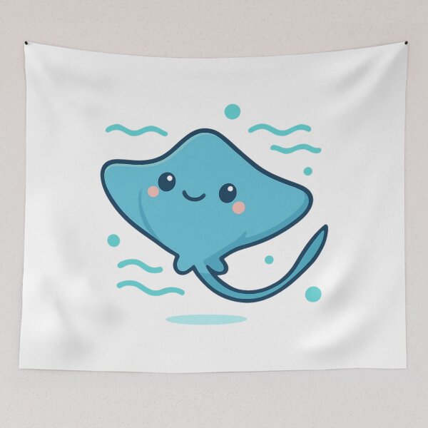 Item preview, Go with the Flow Stingray - Cute Kawaii Sticker designed and sold by foryouandyours.
