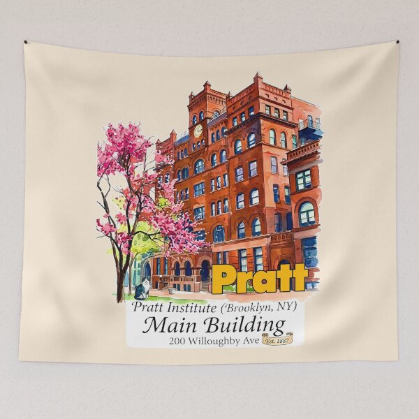 Item preview, Artistic Watercolor Chronicle - Pratt Main Building designed and sold by EvergreenPark - Tee Studio.