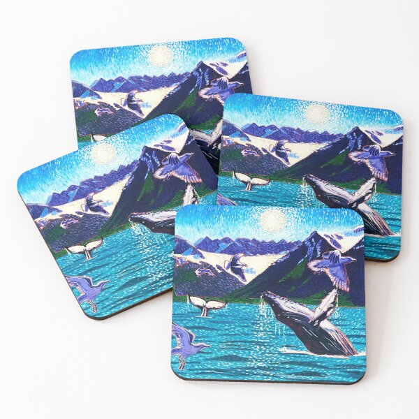 Item preview, Humpback Whales Oil Painting, Alaskan Artist Scott Clendaniel, Alaska Living Room Art, Seward Landscape, Ocean Painting, Marine Life Art designed and sold by Scott Clendaniel.