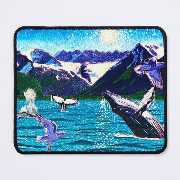 Item preview, Humpback Whales Oil Painting, Alaskan Artist Scott Clendaniel, Alaska Living Room Art, Seward Landscape, Ocean Painting, Marine Life Art designed and sold by Scott Clendaniel.