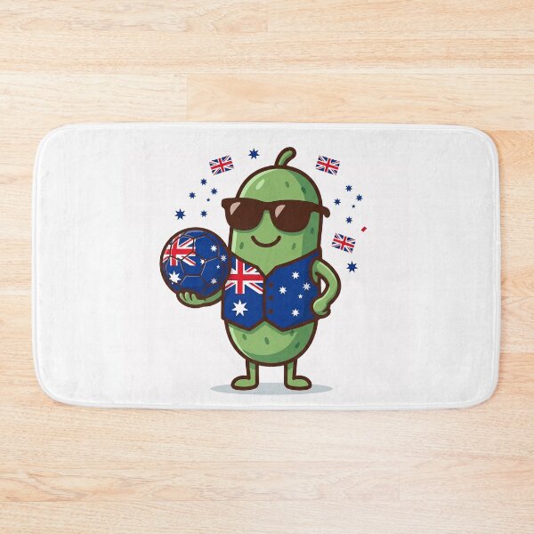 Item preview, Australia Soccer Pickle Cool Aussie Football Fan Design designed and sold by Basma Designs | Funny Shirts, Stickers & Mugs.