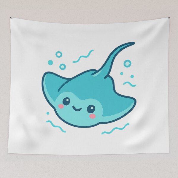 Item preview, Go with the Flow Stingray - Cute Kawaii Sticker designed and sold by foryouandyours.