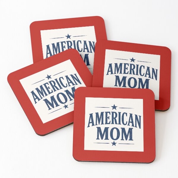 Item preview, American Mom – Patriotic Vintage Typography Design designed and sold by Novel Works Studio.