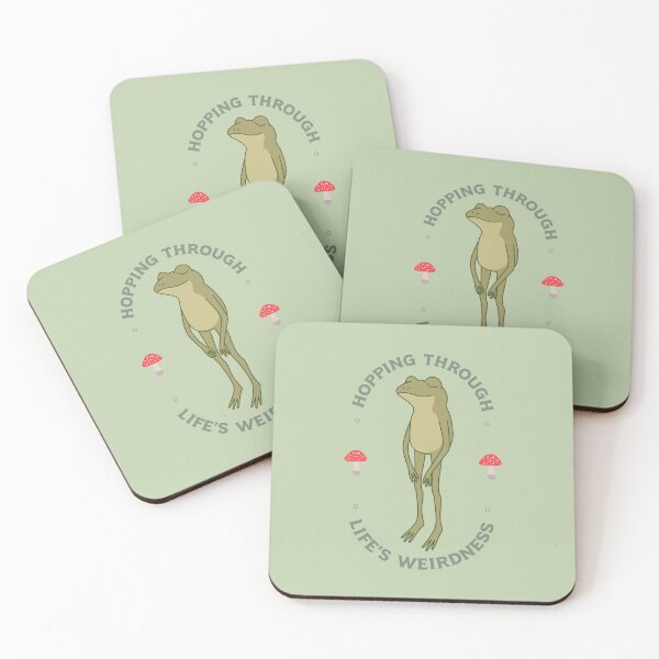 Item preview, Hopping Through Life's Weirdness Cute Frog Illustration designed and sold by Fafalume.