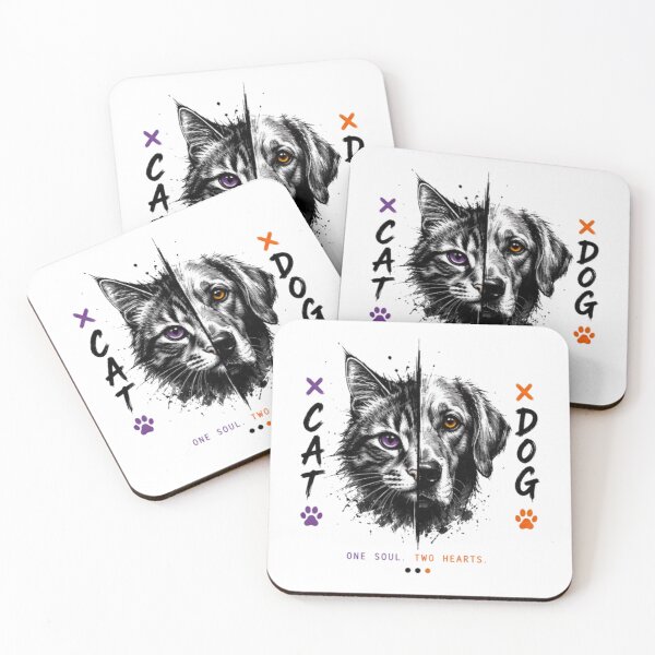 Item preview, Cat Dog One Soul Two Hearts designed and sold by novaduman.