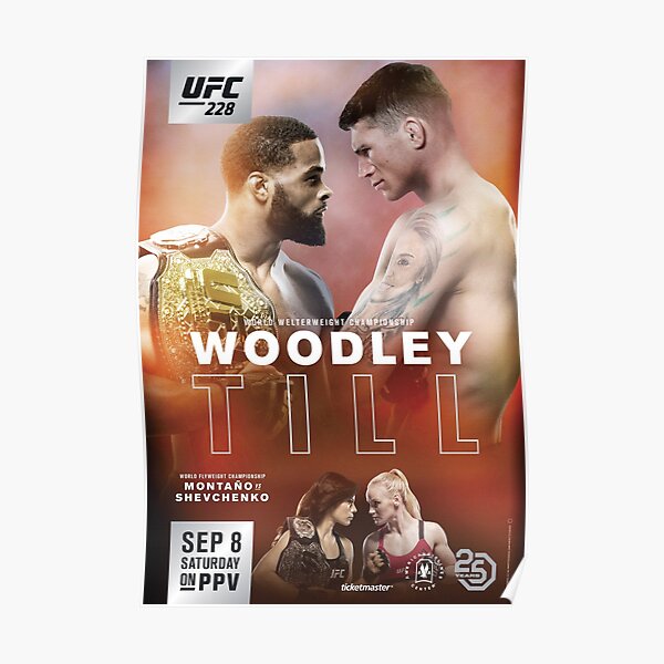 UFC 228: Woodley vs hasta cartel de evento oficial (HQ) Póster