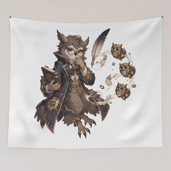 Item preview, Clocktower Owl Scribe designed and sold by jgvisualarts.