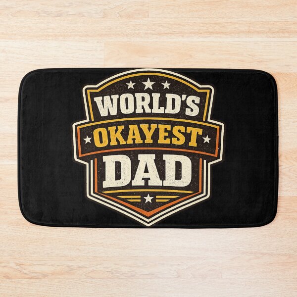 Item preview, Worlds Okayest Dad Retro Badge designed and sold by Snedsdigital.