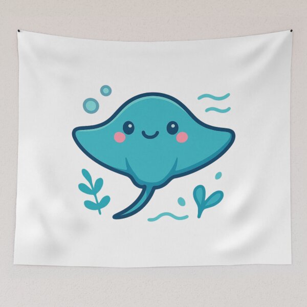 Item preview, Go with the Flow Stingray - Cute Kawaii Sticker designed and sold by foryouandyours.