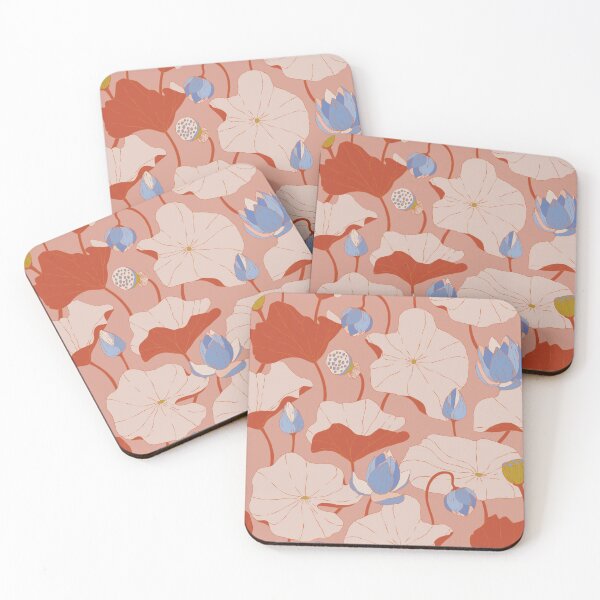 Item preview, Pink Lotus Floral background designed and sold by dacoparo.
