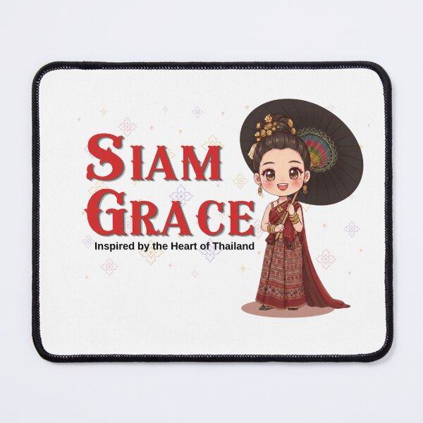 Item preview, Siam Grace | Lanna Girl with Bo Sang Umbrella | Northern Thailand Kawaii Illustration designed and sold by Beeform.
