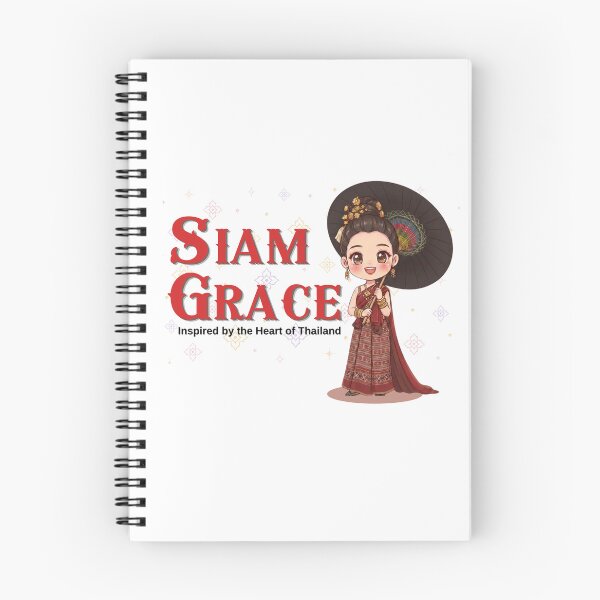 Item preview, Siam Grace | Lanna Girl with Bo Sang Umbrella | Northern Thailand Kawaii Illustration designed and sold by Beeform.