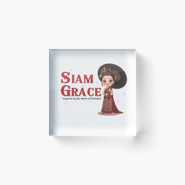 Item preview, Siam Grace | Lanna Girl with Bo Sang Umbrella | Northern Thailand Kawaii Illustration designed and sold by Beeform.