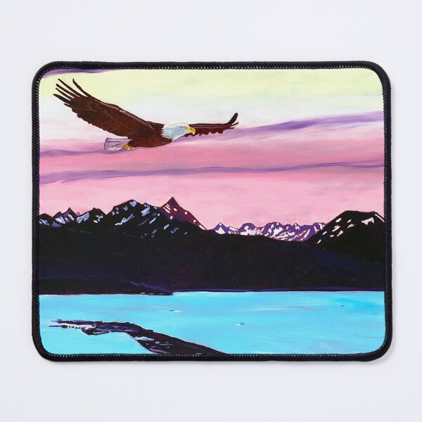 Item preview, Bald Eagle Painting, Alaska Living Room Painting, Homer Spit, Wedding Gift, Kachemak Bay Art, Alaska Mountains, Anniversary Gift for Wife designed and sold by Scott Clendaniel.