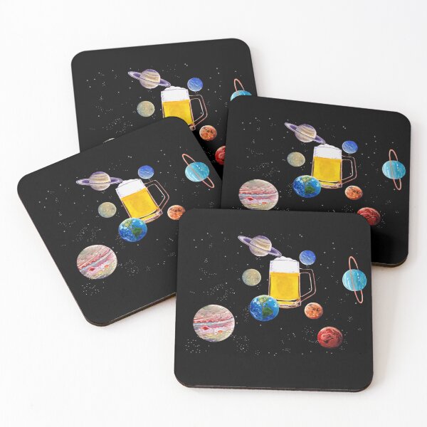 Artikelvorschau, Bier im Zentrum des Sonnensystems, lustiges Weltraumplakat, Planeten umkreisen Bier, Geburtstagsgeschenk für ihn, Kunst für Männer, Bar-Dekor entworfen und verkauft von Scott Clendaniel.