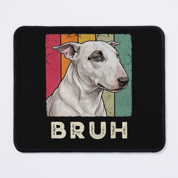 Item preview, Bruh Bull Terrier Retro Striped Dog designed and sold by d247.