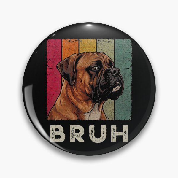 Item preview, Bruh Boxer Dog Vintage Retro Stripes designed and sold by d247.
