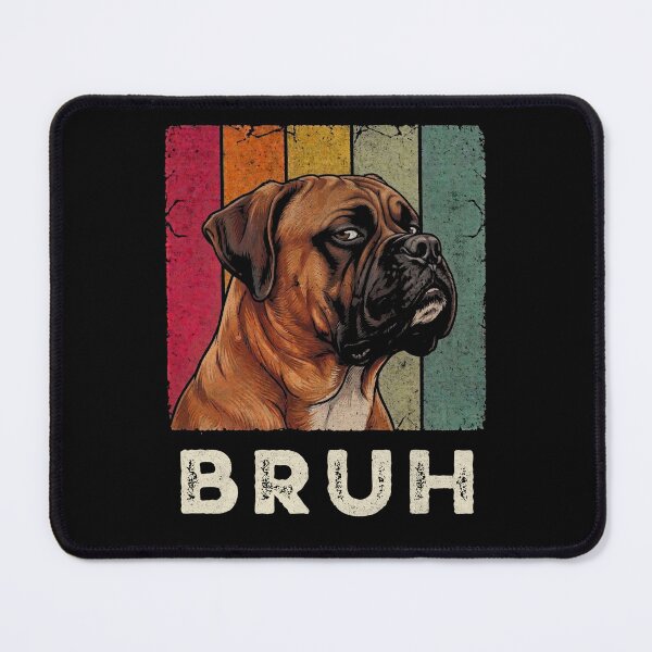 Item preview, Bruh Boxer Dog Vintage Retro Stripes designed and sold by d247.