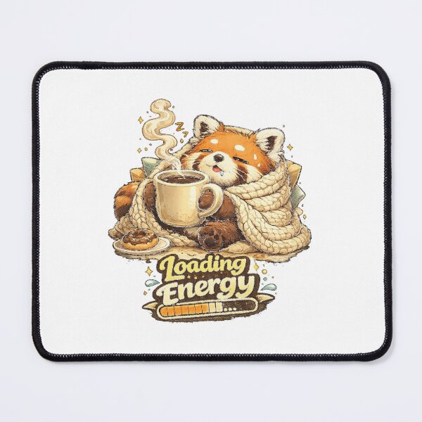 Item preview, Loading Energy – Cute Sleepy Red Panda Coffee Lover designed and sold by NarpLTD.