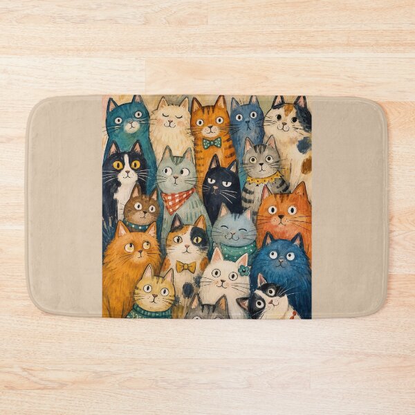 Item preview, Curious Cat Crowd designed and sold by PaisleyMarten.