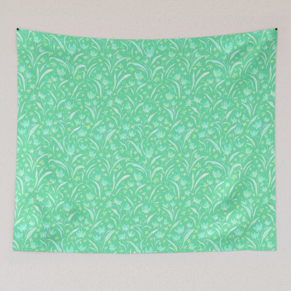 Item preview, Fresh Mint Garden Botanical Pattern designed and sold by AneissPiaf.