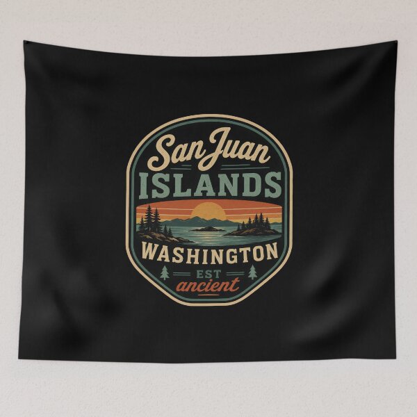 Aperçu de l'œuvre Îles San Juan, Washington créée et vendue par DemureArtsy.