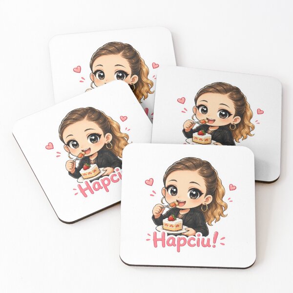 Item preview, Cute Kawaii Girl Saying Hapciu! | Sneezing Cartoon Sticker designed and sold by smartprintuk.