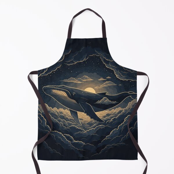 Item preview, Whale in the Midnight Clouds designed and sold by TheDenimArt.