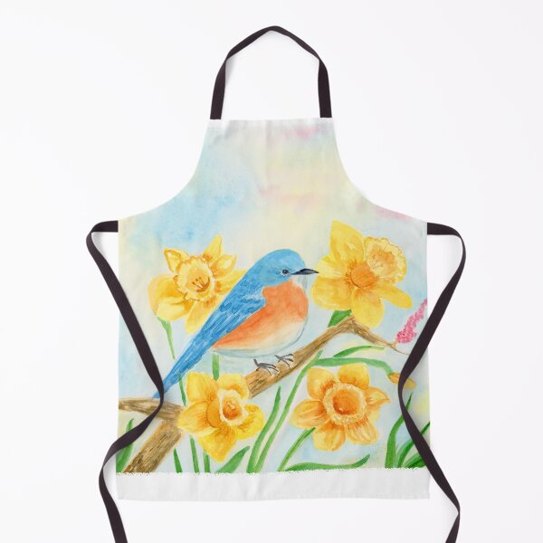 Item preview, Bluebird with Daffodils Watercolor designed and sold by daphsam.