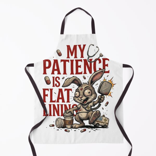 Item preview, My Patience Is Flatlining Sarcastic Medic Rabbit Working Late designed and sold by kndcreative.