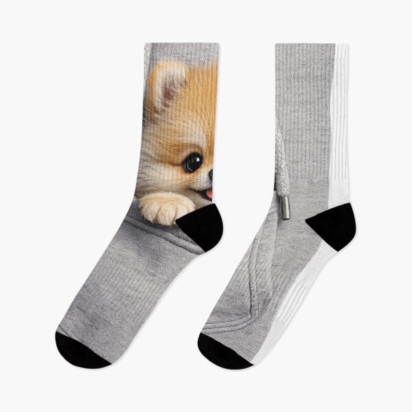 Item preview, Cute Pomeranian Peeking from Hoodie Pocket – Cozy Fluffy Puppy Art | Pomeranian Owner Gift designed and sold by irfanshikh.