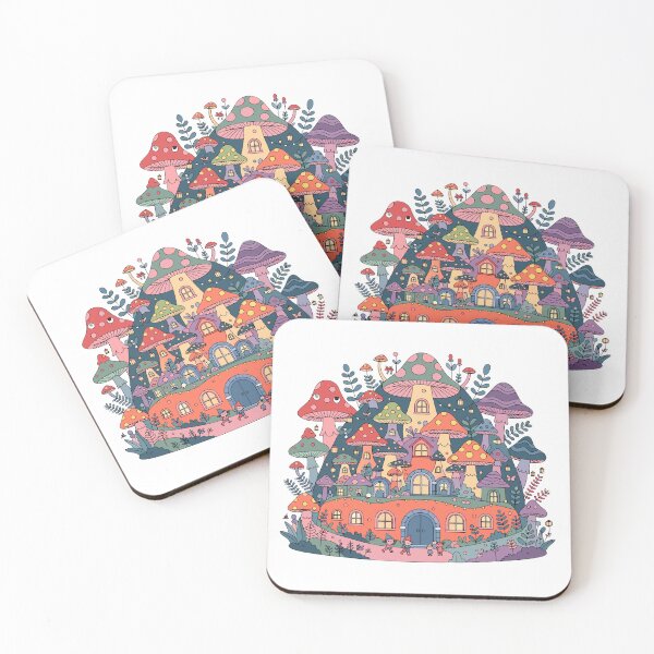 Item preview, Enchanted Mushroom House Fantasy Sticker designed and sold by inkfusionhub99.