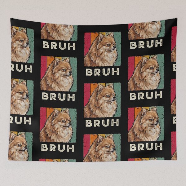 Item preview, Bruh Pomeranian Dog Retro Vintage Distressed designed and sold by d247.