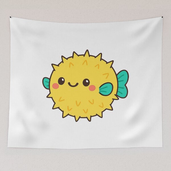 Item preview, Stay Positive Pufferfish - Happy Ocean Sticker designed and sold by foryouandyours.
