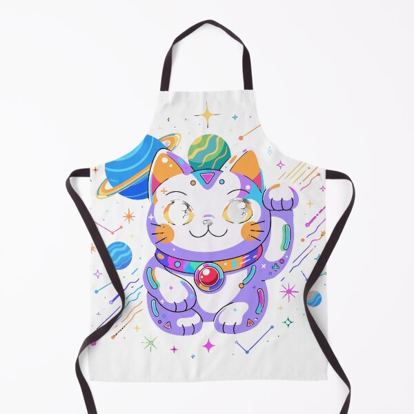 Item preview, Cosmic Lucky Cat Kawaii Space Sticker designed and sold by inkfusionhub99.