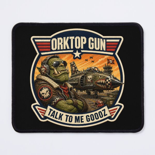 Item preview, ORKTOP GUN – Talk To Me Goooz Aviation Patch designed and sold by Forged in the Warp.